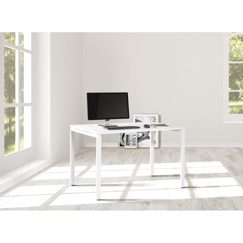 Prado Metal Base Writing Desk, White