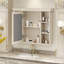 Armoire à pharmacie murale avec porte miroir-1550318170