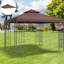 Auvent de remplacement pour abri de jardin 9,8 pi x 9,8 pi, 2 housses, café, adapté aux abris de jardin extérieurs 9,96 pi 01-0153 et 100100-076