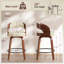 Tabouret de comptoir pivotant confortable avec pieds en bois massif durable-120285788-120285792