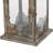Metal Decorative Indoor Outdoor Gray Candle Lantern with Handle