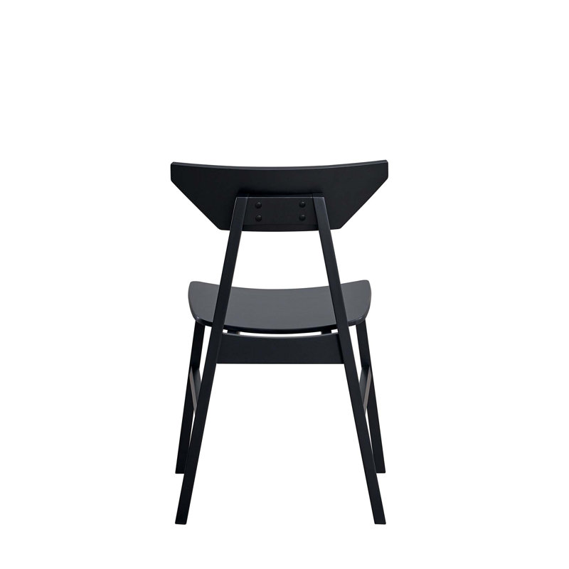 Ensemble de 4 chaises d'appoint en bois synthétique noir pour un décor élégant et moderne