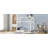 Twin Size Wooden House Bed, White-540313535