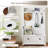 Classic Cosatal Style Hall Tree Entryway Bench With Open Shelves And Shoe Cabinets, SOLID WOOD Feet, White, 40.16"W*18.58"D*64.17"H-899531844