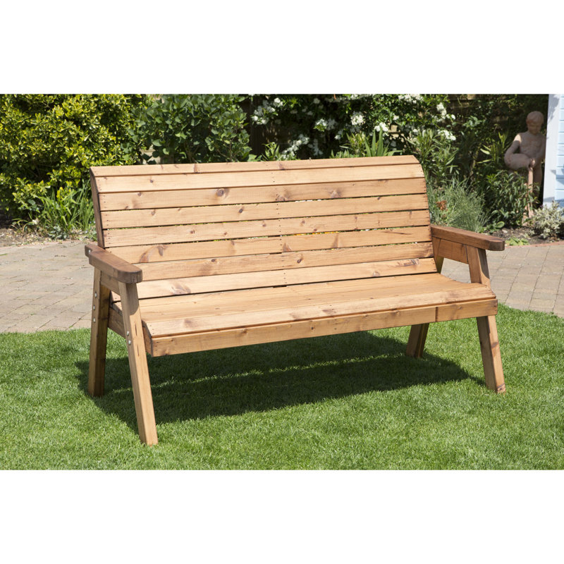 Gaines Solid Wood Redwood Outdoor Bench, Grey