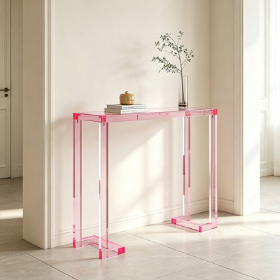 Clear Acrylic Console Table with U Base Legs