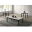 Ensemble de table contemporaine 3 pièces Table basse 1 table de bout 2 pieds en bois