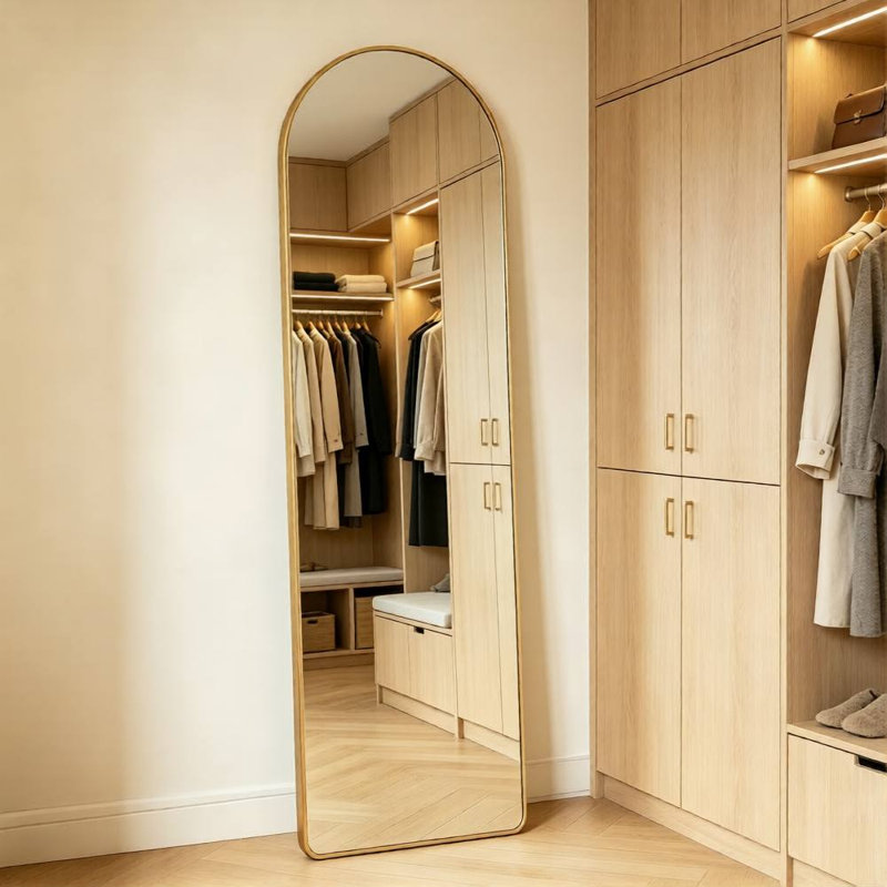 Arched Full Length Mirror (Gold)