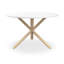 Davasher Round Dining Table Black Table Top w Solid Oak Legs-1710673486-1711253867