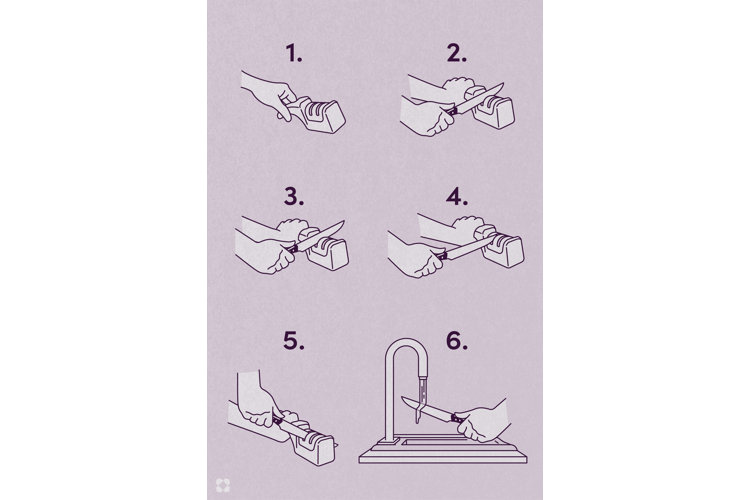 how to use a manual knife sharpener