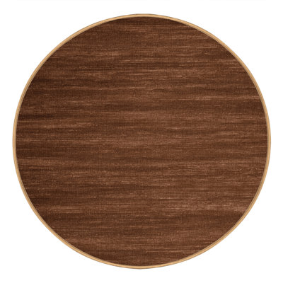 Tapis brun uni lavable à la machine