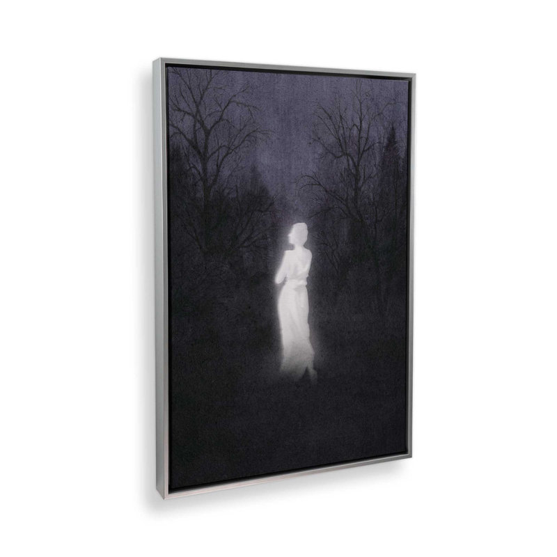 «Haunted Dusk I» par Grace Popp, reproduction d'art sur toile, Cadre flottant sans passe-partout, Argent argent