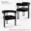 Chaise de salle à manger rembourrée en velours 18,3 po-1087129608