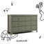 Commode double 6 tiroirs Alpine-110523396