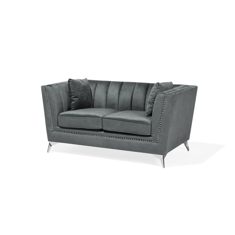 Quill Velvet Loveseat