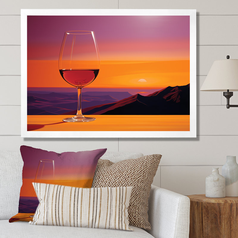 Vinos Vista I sur toile, H 16 po x l 32 po x P 1 po, Cadre simple blanc