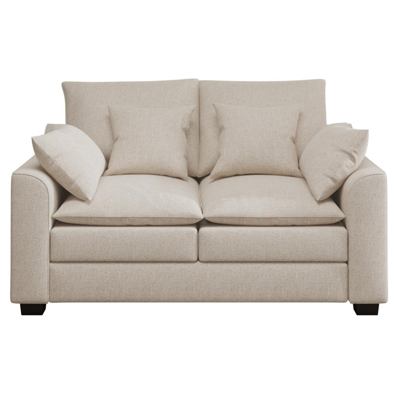 55"  Loveseat Couch 2-Seater Sofa, Beige