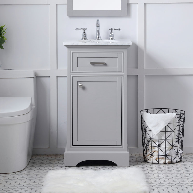 Meuble-lavabo simple 19 po Hermes, Gris