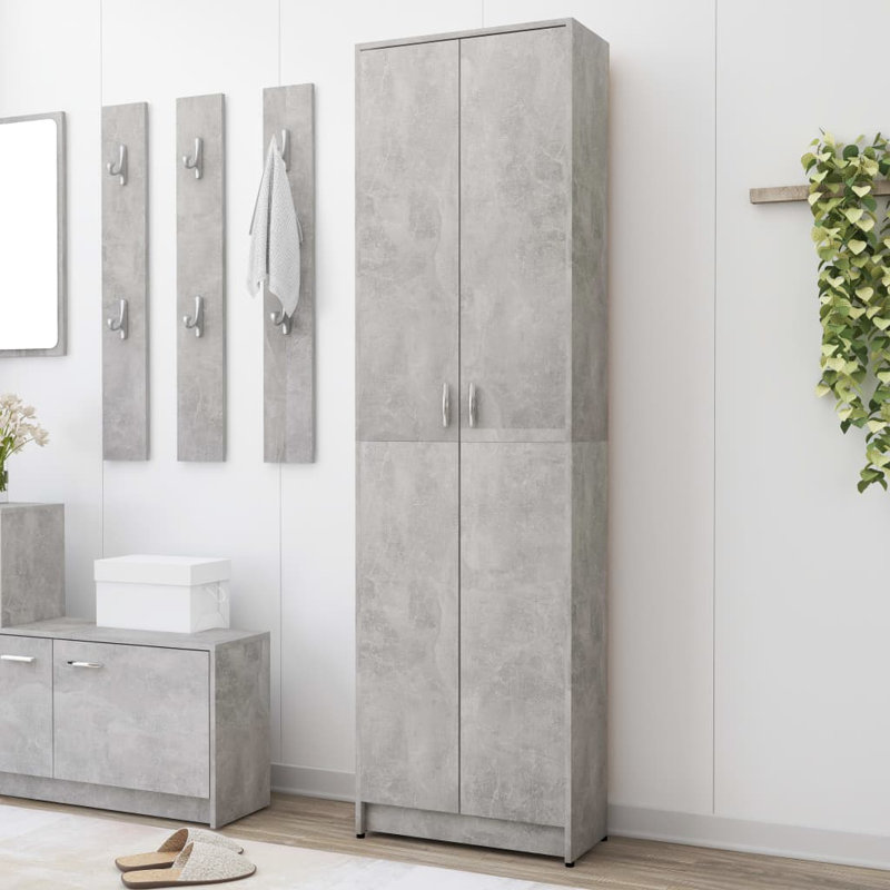 Ignatius 2 Door Wardrobe, Concrete Grey