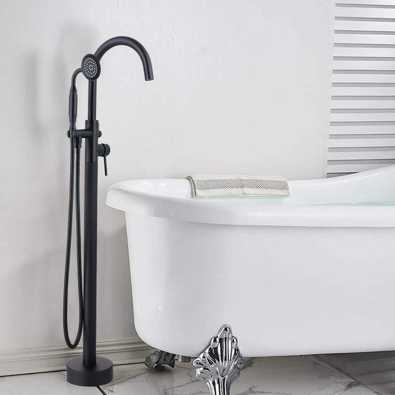 Floor Tub Spout with Diverter