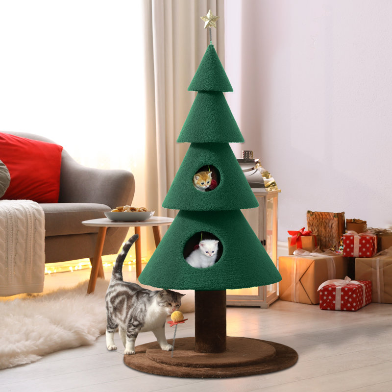 60.8"H Christmas Tree Cat Tree