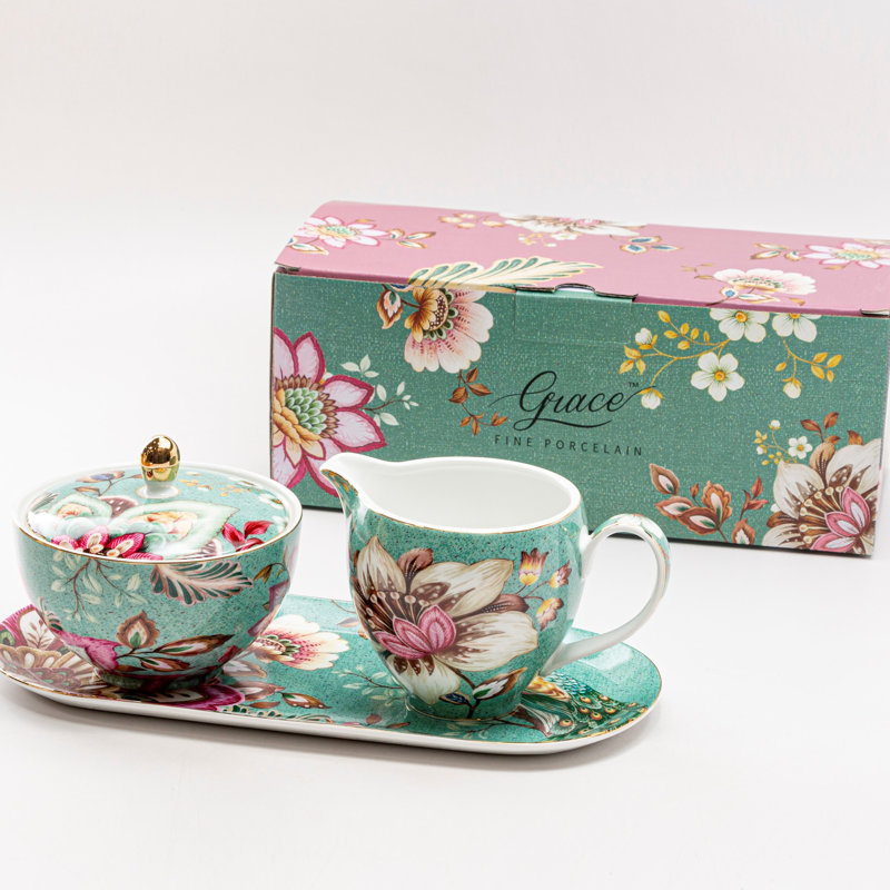 Ensemble sucre et crémier, Menthe