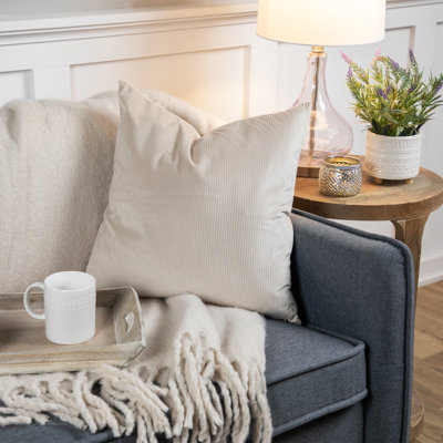 Housse et insert de coussin décoratif en fausse fourrure