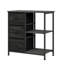 Classeur en tissu 3 tiroirs pour bureau personnel avec tiroirs, classeurs avec 2 compartiments de rangement ouverts, plus d'espace de rangement, noir-805667442