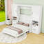 Lit escamotable double avec placard, tiroirs et tablettes-154710973