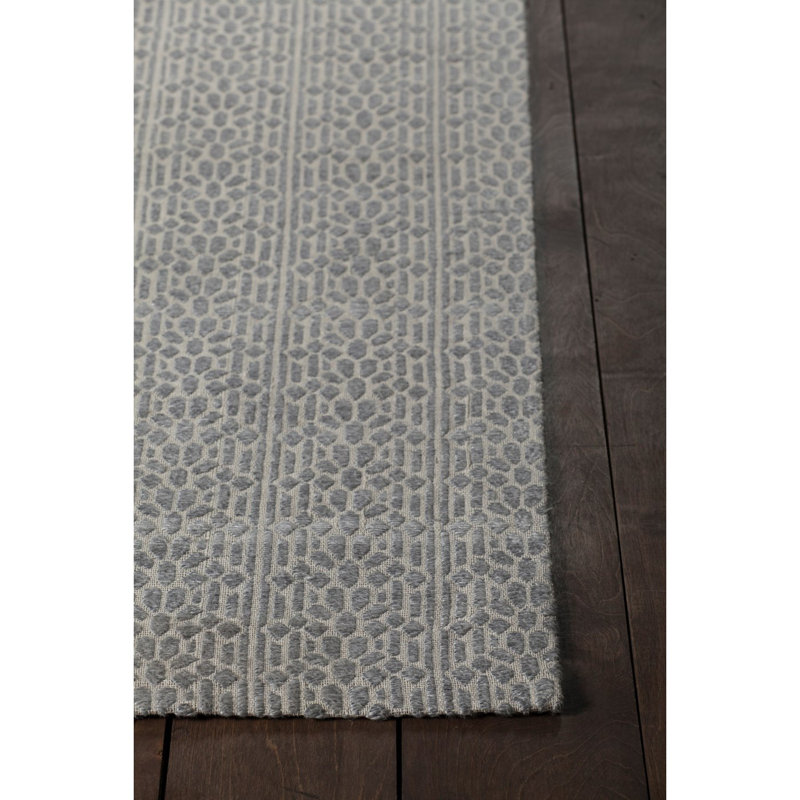 Tapis gris tissé à la main Kaiser, 5 pi x 7 pi 6 po
