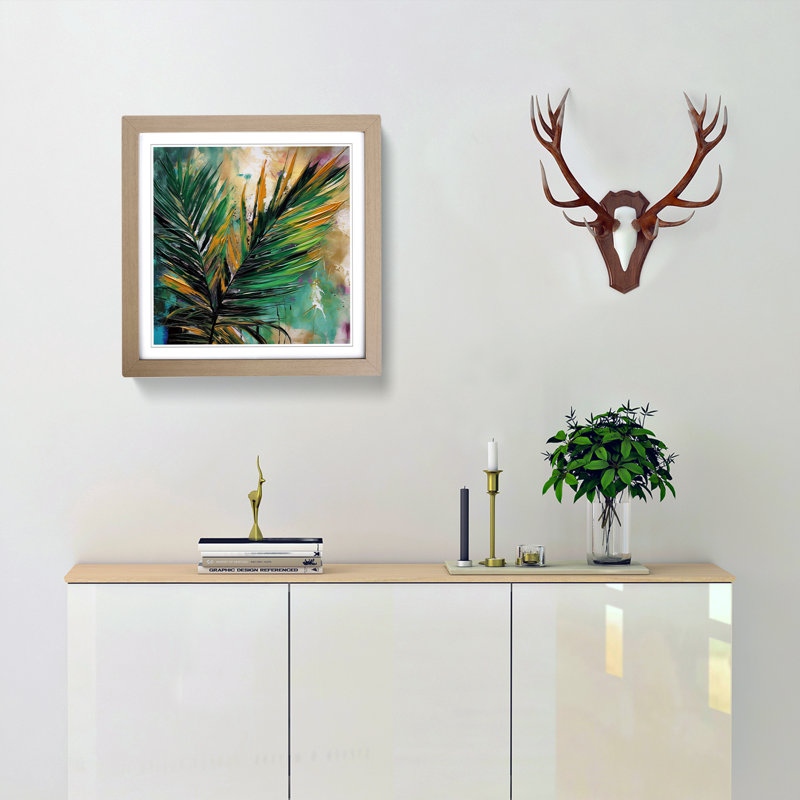 Palm No.1 - Framed Print, Oak