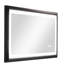 Miroir de salle de bain 40 po x 24 po à DEL avec cadre en aluminium, miroir de meuble-lavabo mural, anti-buée, mémoire, 3 couleurs, réglable en continu