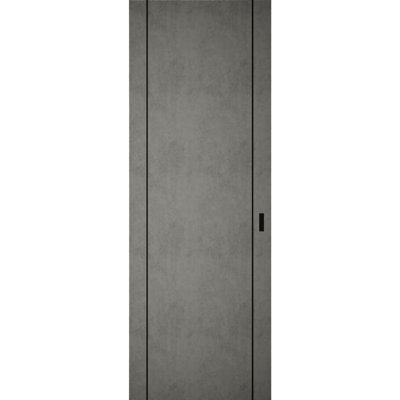 Portes coulissantes invisibles modernes en béton robuste Hidden Barn Planum 0017, fini affleurant, 42 po x 96 po