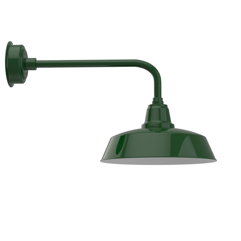 Luminaire de grange d’extérieur à del Vandervliet, Vert Tage, 15.625" H x 28.25" W x 14.25" D
