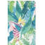 Tapis vert / bleu clair à motif floral Wingler-23203410