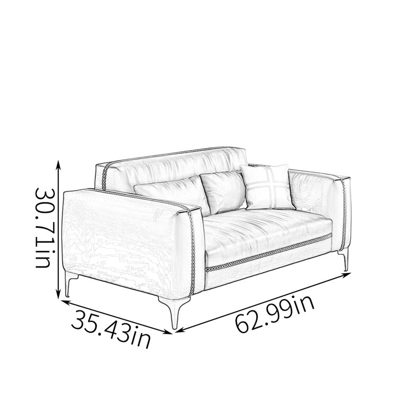 Emilsy, 30.71" H x 62.99" W x 35.43" D