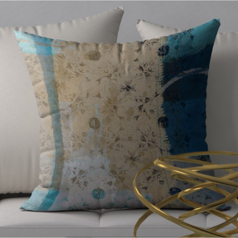 Abstract Reversible Throw Pillow, 20" x 20"