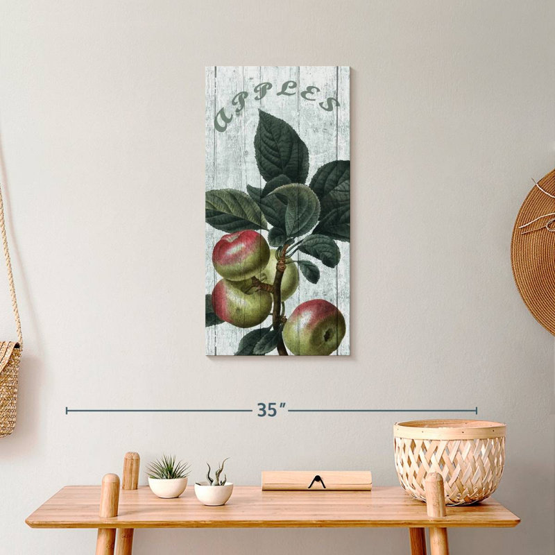 Pommes fraîches - reproduction sur toile tendue, H 24 po x l 12 po x P 1,25 po