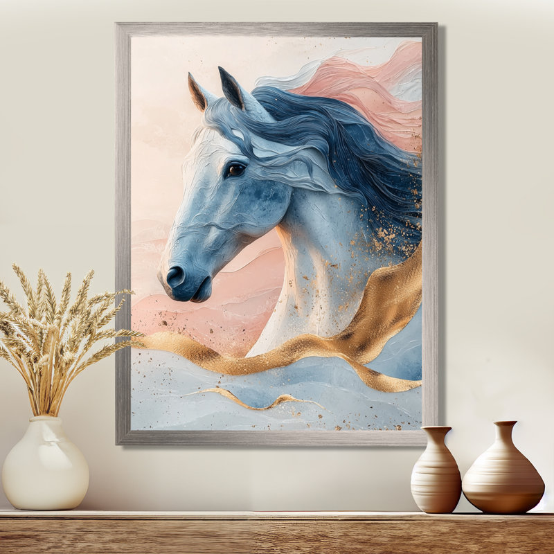Mariande - animaux, art mural, Argent argent, H 20 po x l 12 po, Reproduction encadrée d'une seule photo
