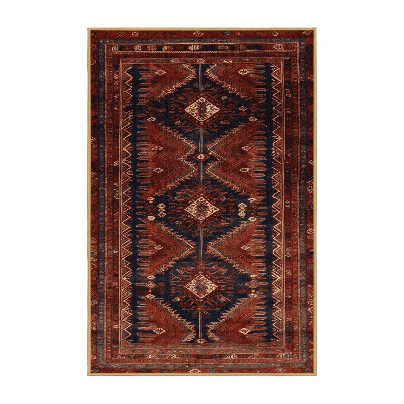 Tapis brun lavable à la machine, Rectangulaire 7 pi x 10 pi