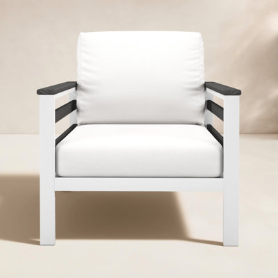 Townsend Metal Outdoor Lounge Club Chair With Sunbrella Cushion