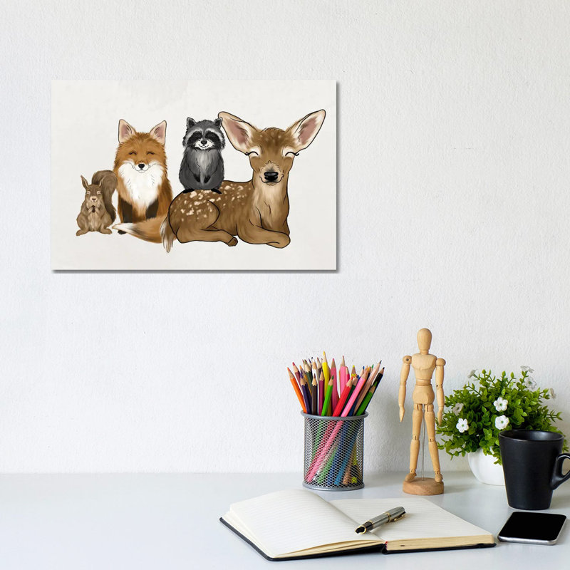 Woodland Babies by Katie Bryant - Wrapped Canvas Gallery-Wrapped Canvas Giclée, 20.32 cm H x 30.48 cm W