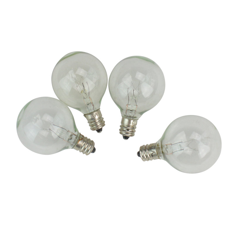 Ampoules de rechange transparentes pour globe de Noël G40, Transparent