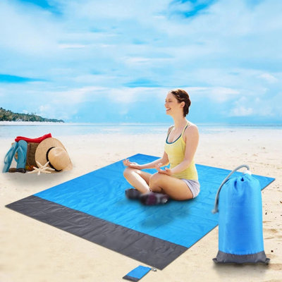 Beach Blankets Beach Blanket Sandproof, Extra Large Beach Mat, Big & Compact Sand Mat Quick Drying, Portable Outdoor Camping Blankets