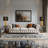 24” Golden Pillar Lamp Set With Black Grided Shade(Set Of 2)