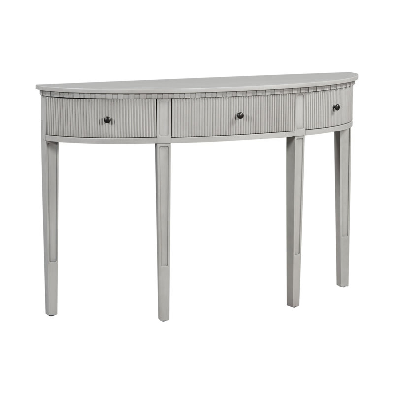 Console Table, Half Moon Accent Table With Drawer And Four Legs, Console Table For Indoor