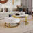 Modern Round Nesting Coffee Table With Drawers