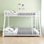 Lit superposé en métal simple au-dessus d'un lit double avec escalier amovible, structure robuste robuste avec rangement sous le lit de 12 po pour les adolescents et les adultes, les adolescents, aucun sommier tapissier requis