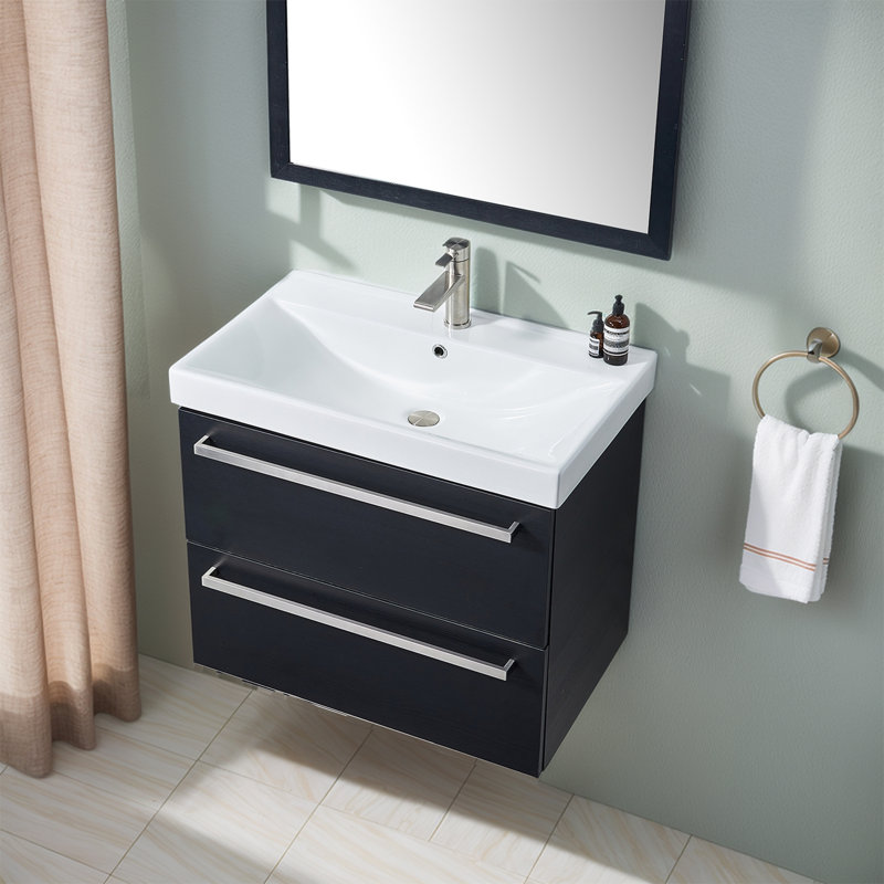 Ensemble de meuble-lavabo simple mural moderne 30 po 30 po