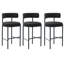 Tabouret de bar 30 po avec dossier incurvé et structure en métal-655875539-655875537